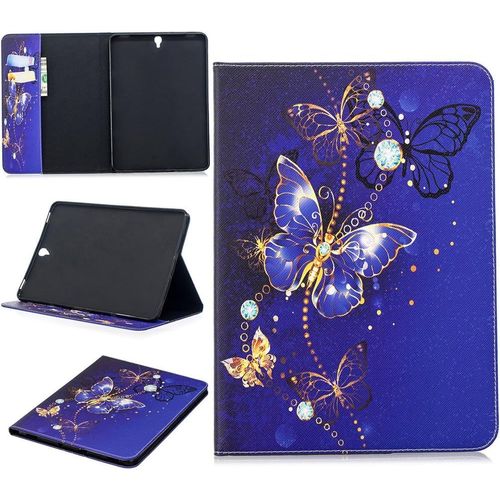 Tablet Étui Pour Samsung Galaxy Tab S3 9,7 Pouces (Sm-T820/T825) Pu Cuir Couverture Magnétique Housse Papillon Bleu Rêveur Motif Stent Fonction Flip Cuir Pour Galaxy Tab S3 9,7[Coq5192645]