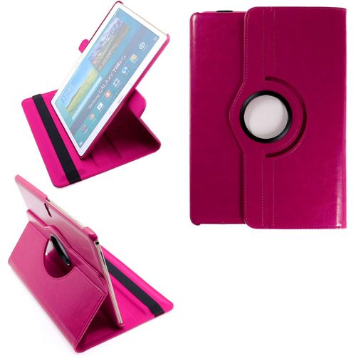 2.0 Etui Pour Samsung Galaxy Tab S 10.5 Sm-T800 Sm-T801 Sm-T805 Coque De Protection Rotation 360° Smart Housse Cover Case Stand Auto Réveil/Sommeil | Rose Vif[Coq5193357]