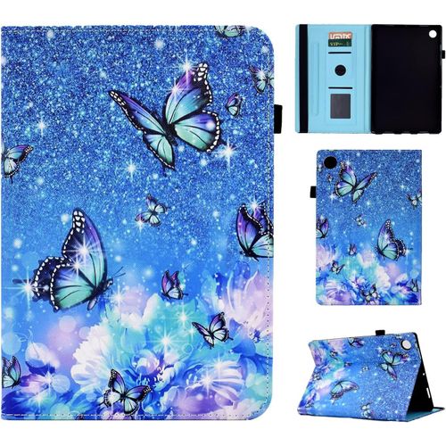 Coque Samsung Galaxy Tab A9 Plus 11 Pouces 2023 (Sm-X210/X215), Fonction Support Étui Avec Réveil/Veille Auto Housse Pour Galaxy Tab A9 Plus - Papillon[Coq5191518]