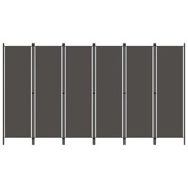 Cloison de séparation 6 panneaux Anthracite 300x180 cm