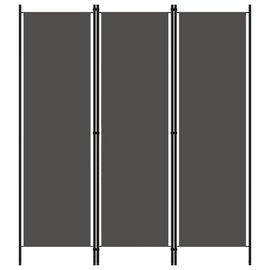 Cloison de séparation 3 panneaux Anthracite 150x180 cm