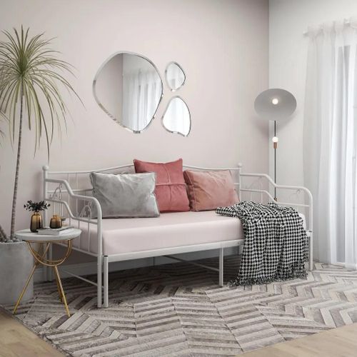 Cadre De Canapé-Lit Extensible Sans Matelas Blanc 90x200 Cm