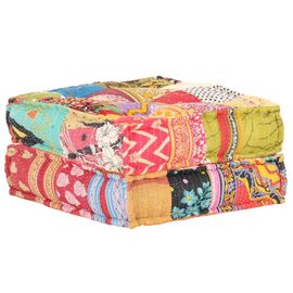 Pouf 60x70x36 Cm Patchwork Tissu
