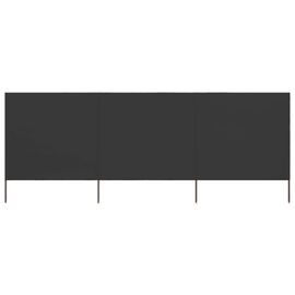 Paravent 3 panneaux Tissu 400 x 80 cm Anthracite