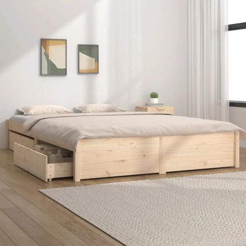 Cadre De Lit Sans Matelas Avec Tiroirs