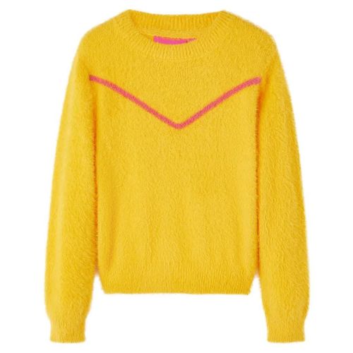 Pull-Over Tricoté Pour Enfants Ocre Foncé 128