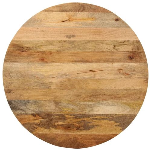 Dessus De Table Ø 80x2,5 Cm Rond Bois De Manguier Massif