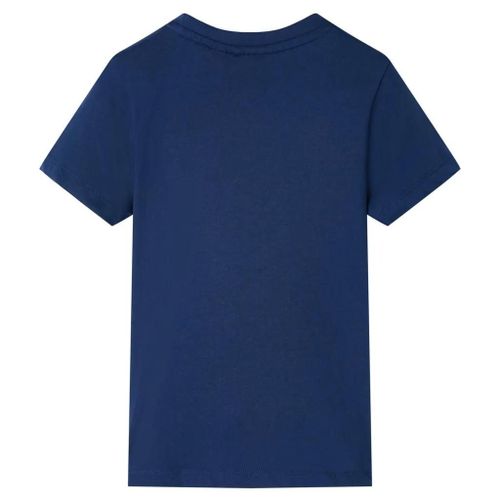 T-Shirt Pour Enfants Avec Manches Courtes Bleu Foncé 128