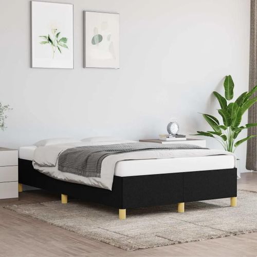 Cadre De Lit Sans Matelas Noir 120x190 Cm Tissu