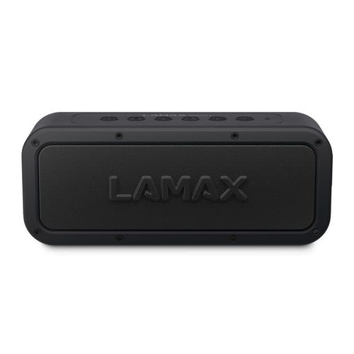 Lamax LMXSM1B Haut-parleur portable Haut-parleur st?r?o portable (15?h, Fonctionnement sur piles), Enceinte Bluetooth, Noir