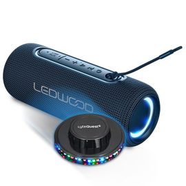 Enceinte Nomade Hifi LEDWOOD XTREM140 LD-XT140BT-BLUE, 100W / 10W RMS, Bluetooth 5.0, TWS - Etanche IPX5, Autonomie 6H, OVNI LED