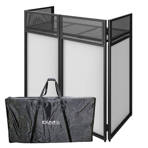 Support DJ pliable - Ibiza DS30 - Avec étagère pour poser les appareils - 1110 x 520 x 1050mm - sac de transport