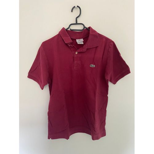 Polo Manches Courtes Bordeaux Lacoste Taille M Modèle 5191l