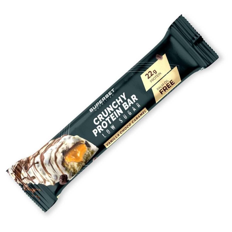 Crunchy Protein Bar (64g)-Vanille Choco Caramel-Barres Protines-Superset ...