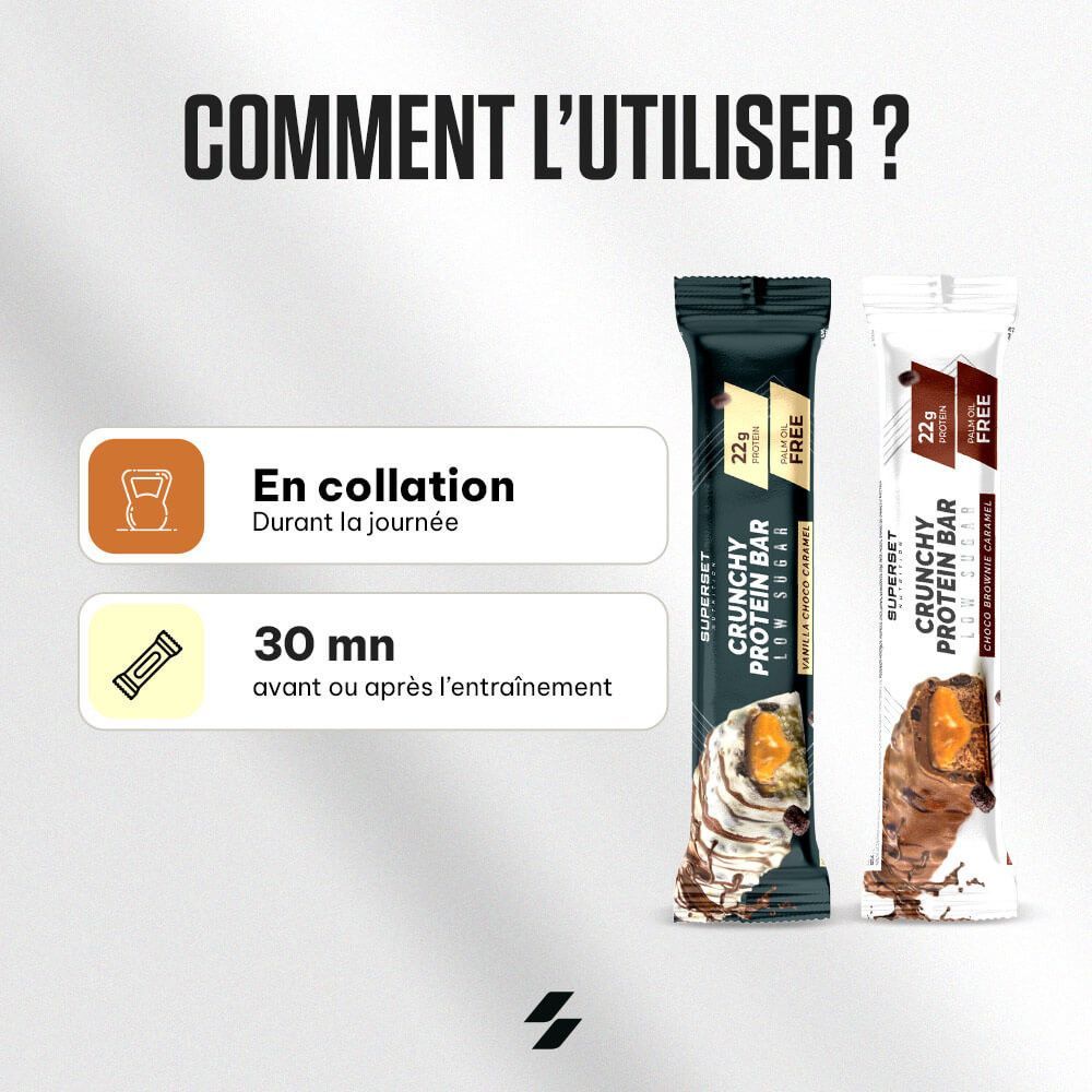 Crunchy Protein Bar (64g)-Vanille Choco Caramel-Barres Protines-Superset ... - 3