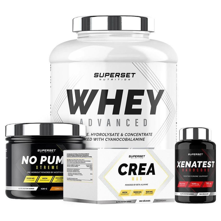 Programme Prise De Muscle Sec Expert - 100% Whey Proteine Advanced 2kg Cook...