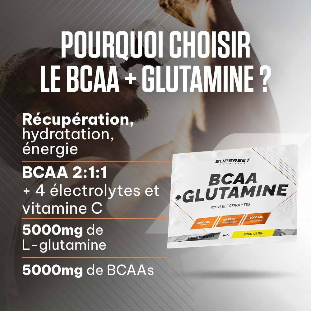 chantillon Bcaa + Glutamine (14g)-Ice Tea Citron-Bcaa & Acides Amins Esse... - 2