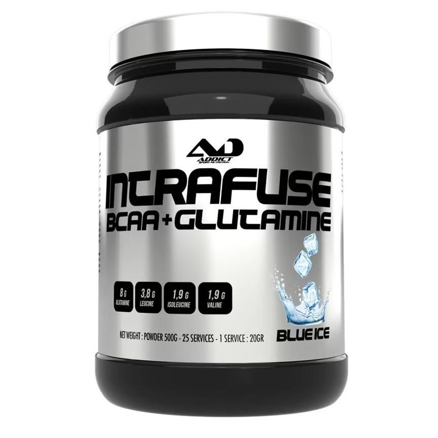 Bcaa + Glutamine Intrafuse (500g)-Blue Ice-Bcaa-Addict Sport Nutrition