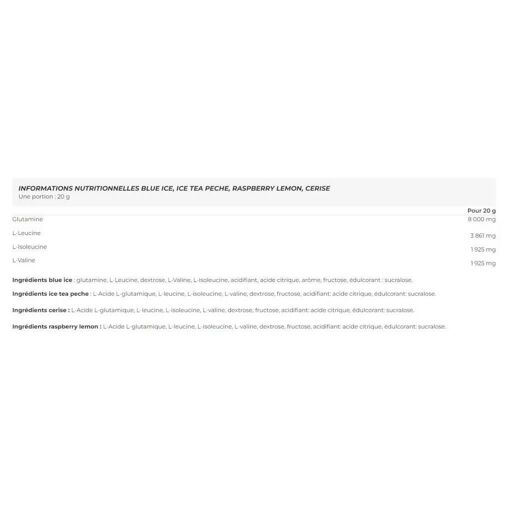 Bcaa + Glutamine Intrafuse (500g)-Blue Ice-Bcaa-Addict Sport Nutrition - 2