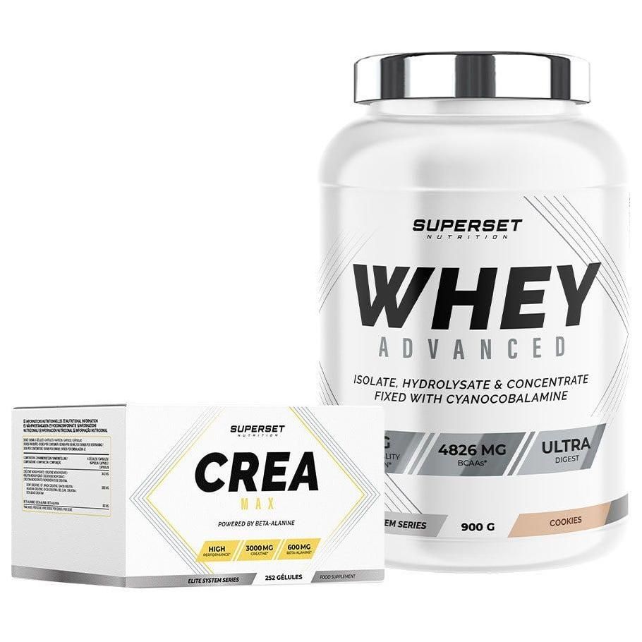 Programme Prise De Muscle Sec Avanc - 100% Whey Proteine Advanced 900g Coo...