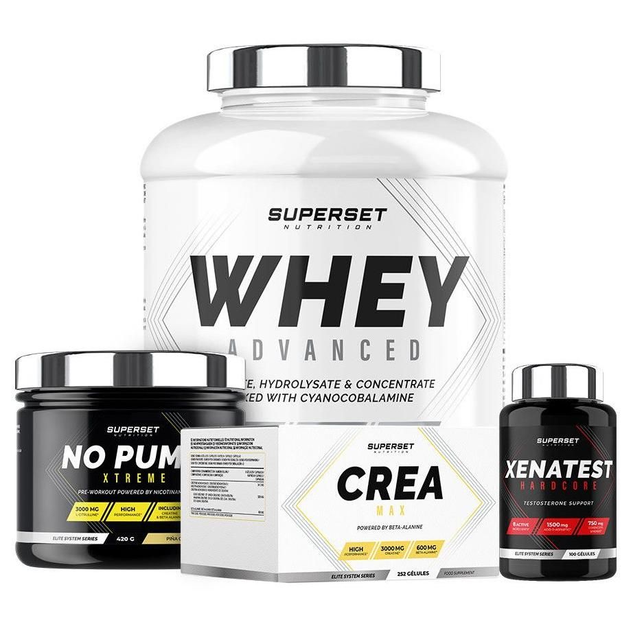 Programme Prise De Muscle Sec Expert - 100% Whey Proteine Advanced 2kg Cook...