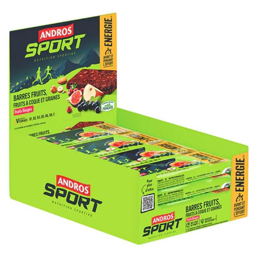 Barres nergtiques (16x40g)-Fruits Rouges-Barres nergtiques-Andros Sport...