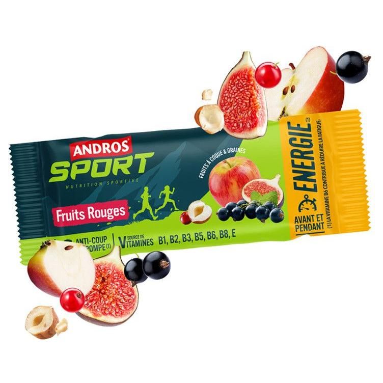 Barres nergtiques (16x40g)-Fruits Rouges-Barres nergtiques-Andros Sport... - 2