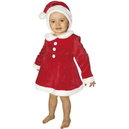Costume Mère Noël - Enfant - 3/4 Ans Robe, Bonnet