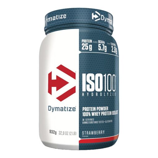 Iso-100 Hydrolyzed (932g)-Fraise-Whey Hydrolys�e-Dymatize