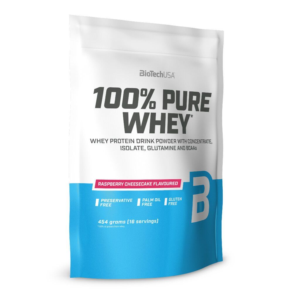 100% Pure Whey (454g)-Framboise-Whey Prot�ine-Biotech Usa