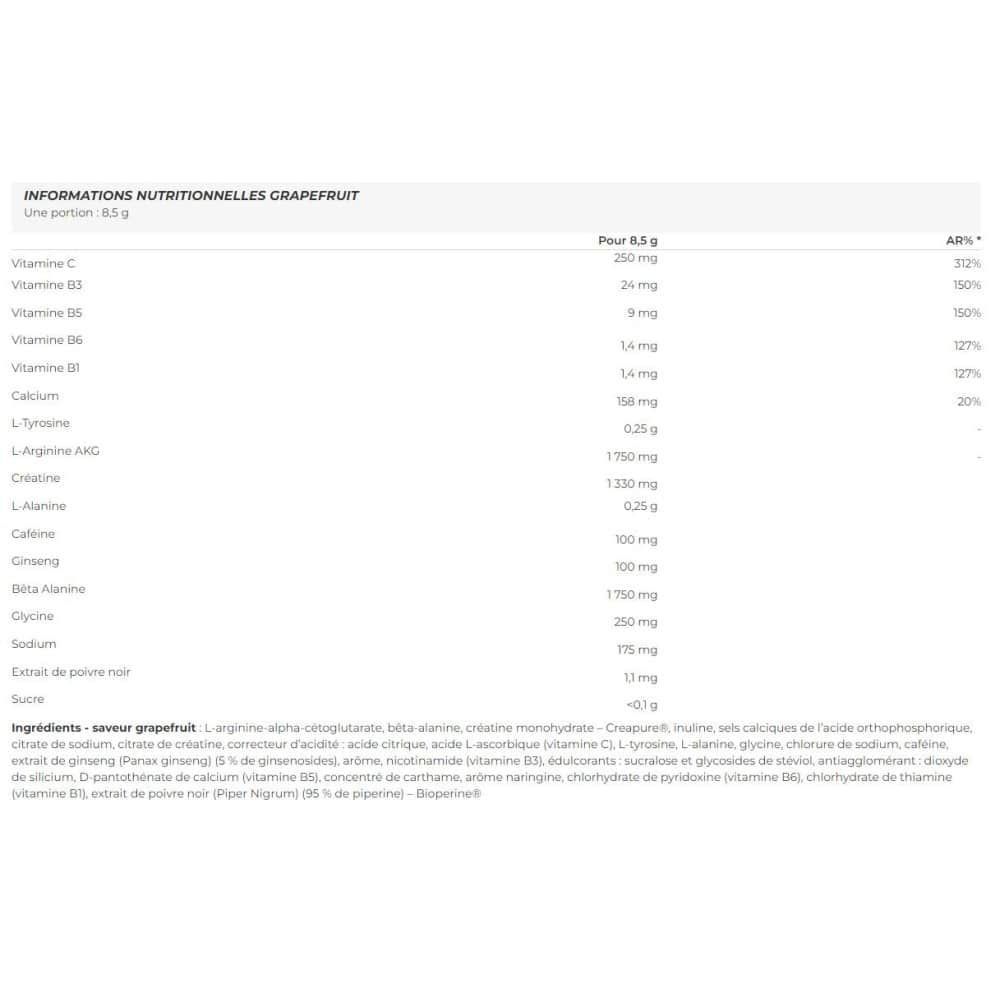 N1 Pre Workout (510g)-Grapefruit-Preworkout-Nutrend - 2