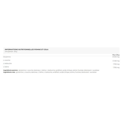 Bcaa + Glutamine Intrafuse (500g)-Pomme-Bcaa-Addict Sport Nutrition - 2