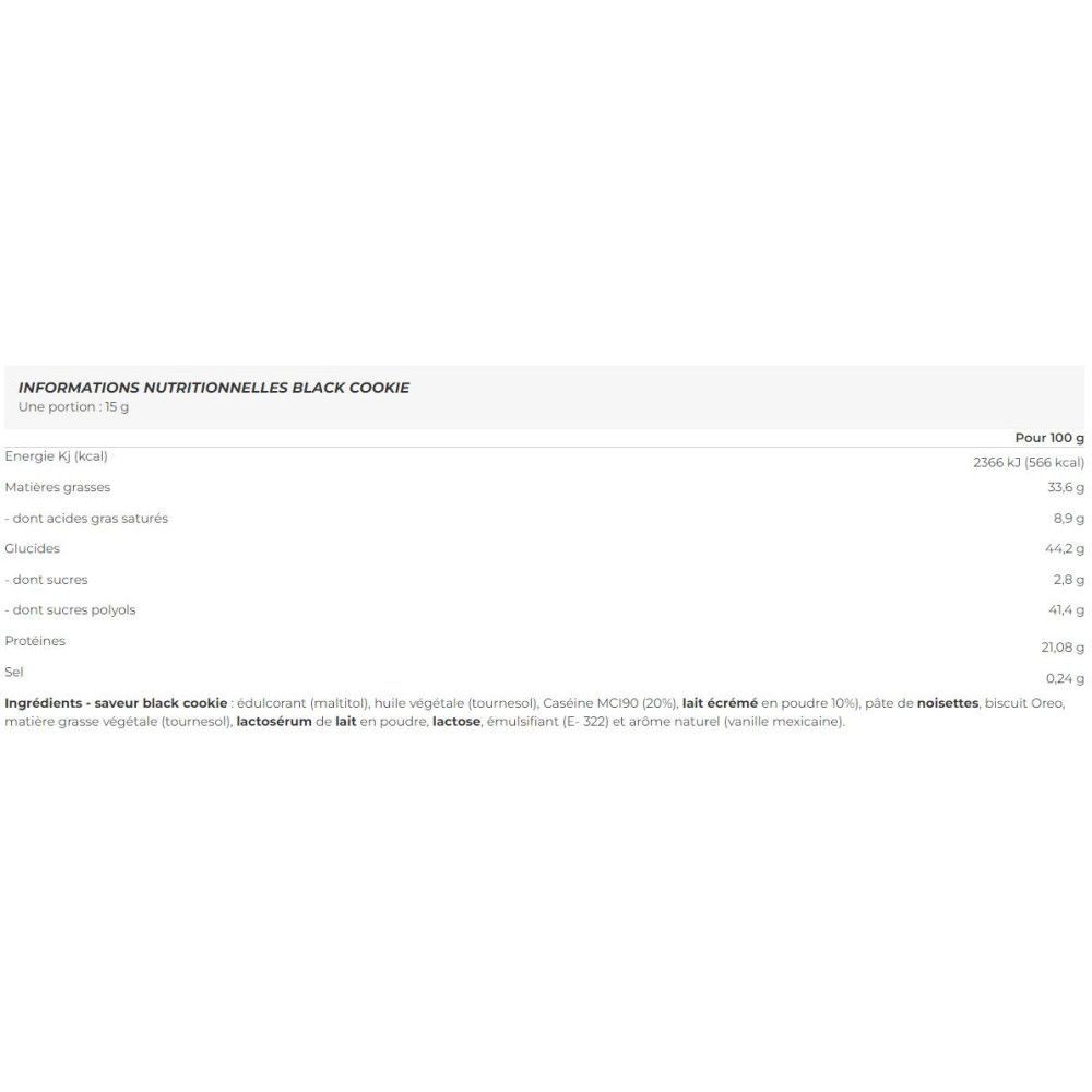 Choco Protein (250g)-Black Cookies-P�tes � Tartiner Prot�in�es-Quamtrax - 2