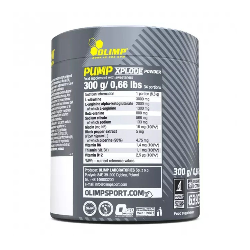 Pump Xplode Powder (300g)-Cola-Preworkout-Olimp Sport Nutrition - 2