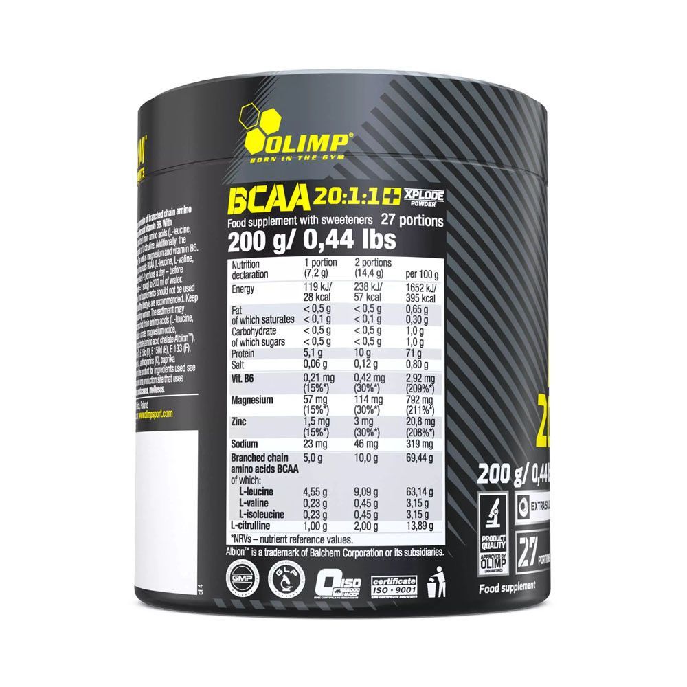 Bcaa 20:1:1 Xplode Powder (200g)-Cola-Bcaa-Olimp Sport Nutrition - 2