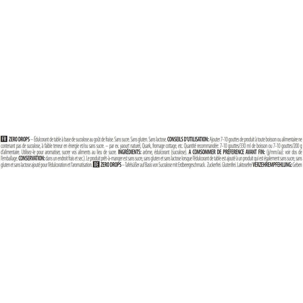 Zero Drops (50ml)-Fraise-Ar�mes Et �dulcorants-Biotech Usa - 2