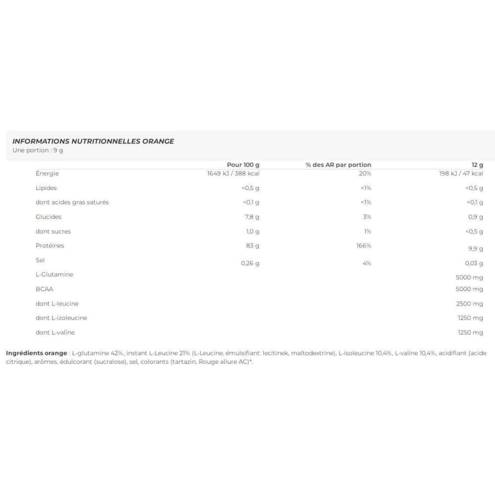 Bcaa + Glutamine Zero (480g)-Orange-Bcaa-Biotech Usa - 2