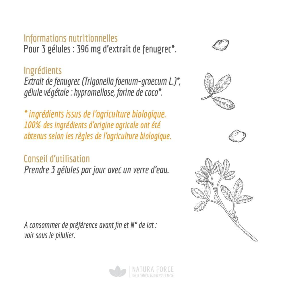 Fenugrec Bio (90caps)-Super Aliments-Natura Force - 3