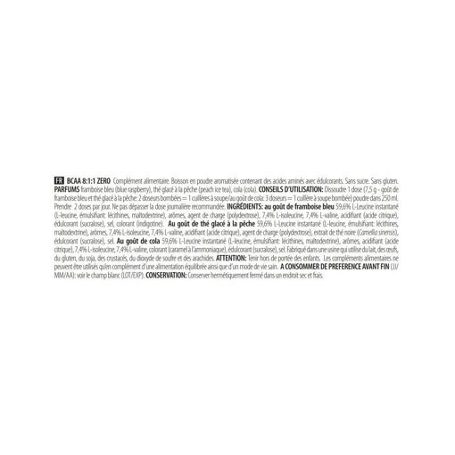 Bcaa 8:1:1 Zero (250g)-Blue Raspberry-Bcaa-Biotech Usa - 3