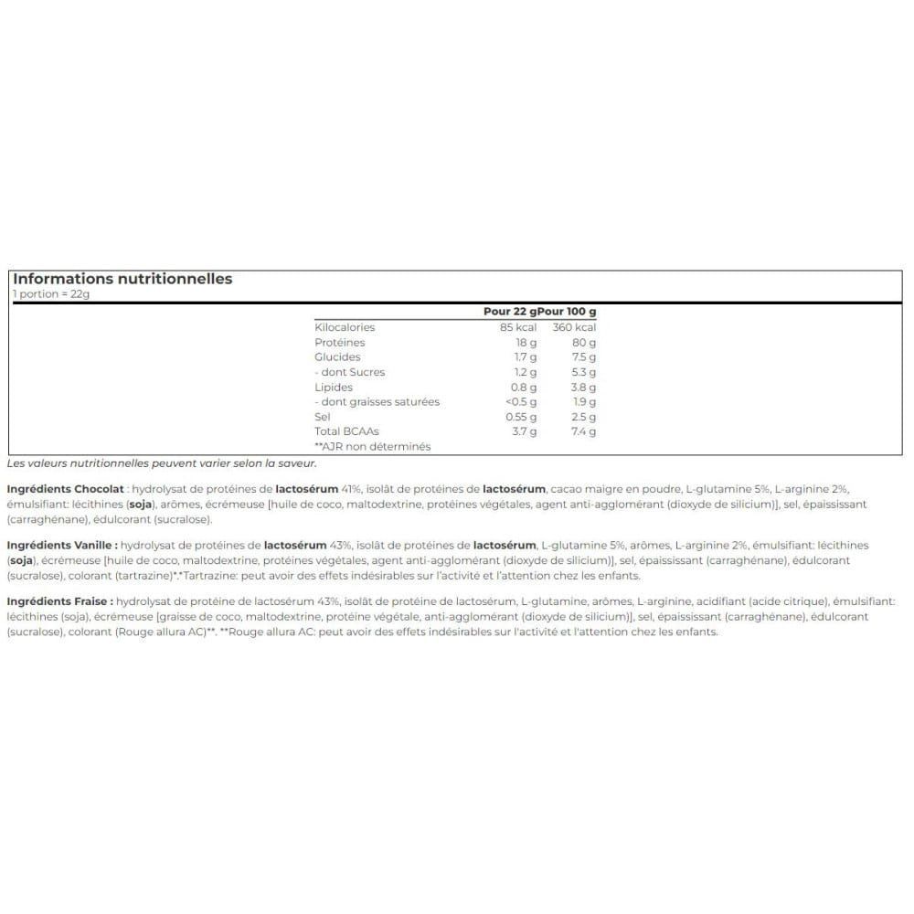Hydro Whey Zero (1,8kg)-Vanille-Whey Hydrolyse-Biotech Usa - 2