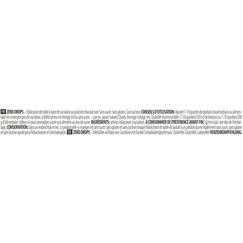 Zero Drops (50ml)-Chocolat Noir-Ar�mes Et �dulcorants-Biotech Usa - 2
