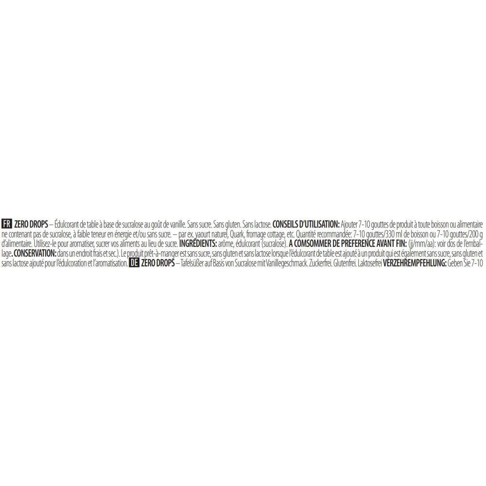 Zero Drops (50ml)-Vanille-Ar�mes Et �dulcorants-Biotech Usa - 2