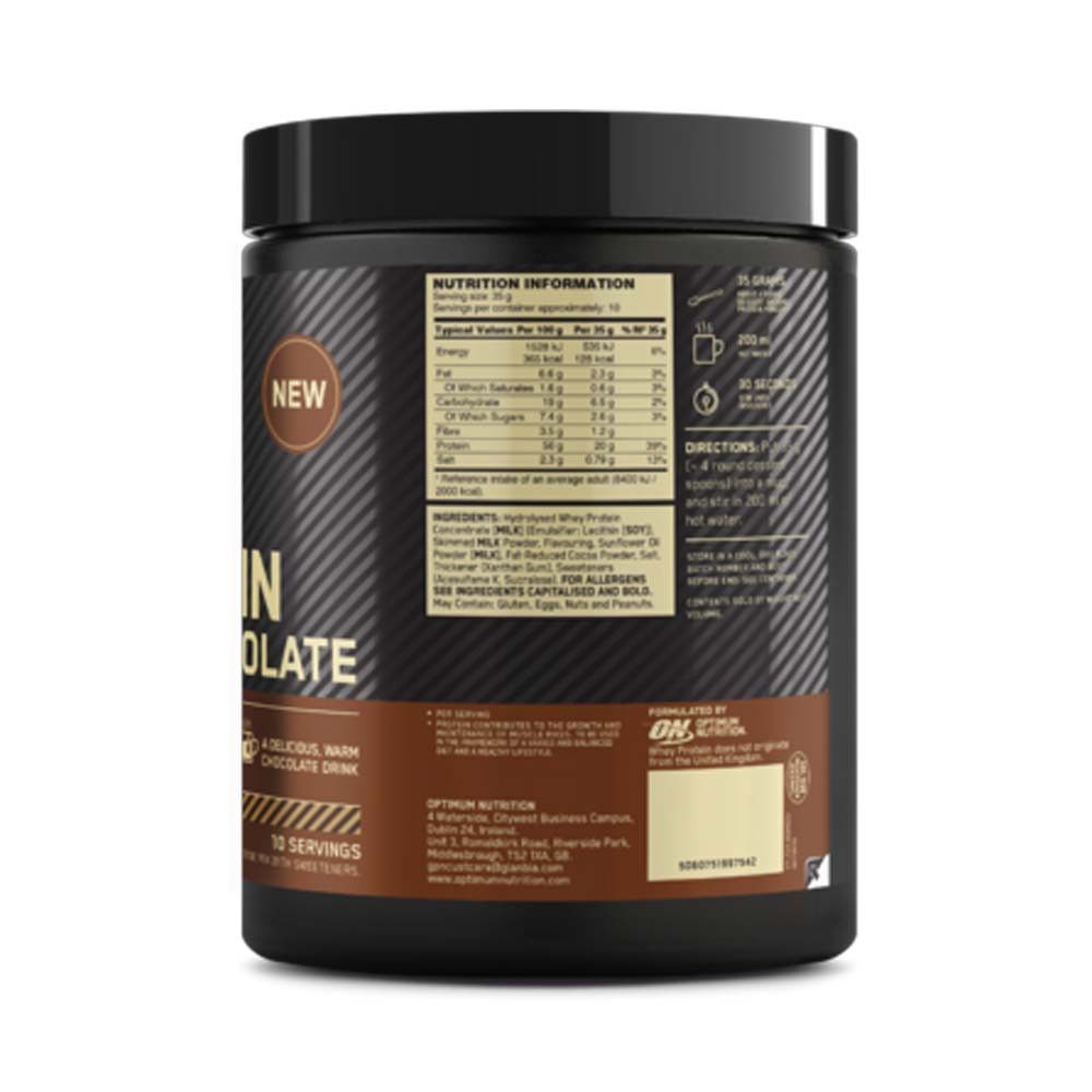 Protein Hot Chocolate (350g)-Chocolat-Boissons Protines-Optimum Nutrition... - 2
