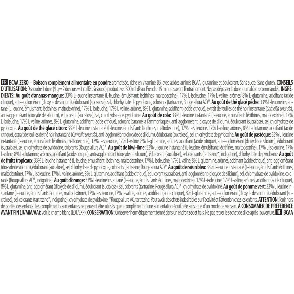 Bcaa Zero (360g)-Ice Tea P�che-Bcaa-Biotech Usa - 5