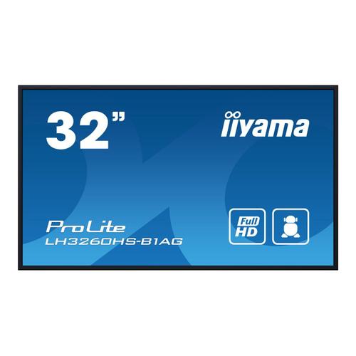 iiyama ProLite LH3260HS-B1AG - Classe de diagonale 32" (31.5" visualisable) écran LCD rétro-éclairé par LED - signalisation numérique - avec lecteur multimédia SoC intégré - 1080p 1920 x 1080 -...