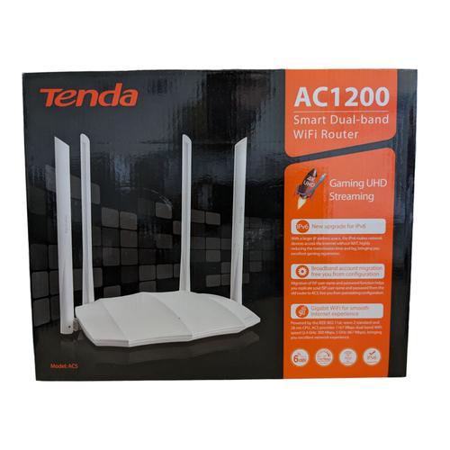 Tenda AC5 1200MBPS DUAL-BAND ROUTER routeur sans fil Bi-bande (2,4 GHz / 5 GHz) Fast Ethernet Noir (TENDA ROUTER W/L 867MBPS AC5)