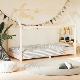 Cadre De Lit D'enfant Bois De Pin Massif 80x160 Cm