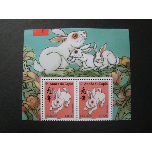 Bloc De 2 Timbres-Poste France Neufs** Nouvel An Chinois - L' Année Du Lapin - 2023