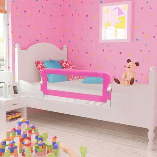 Barrière De Lit Pour Enfants 102x42 Cm Rose