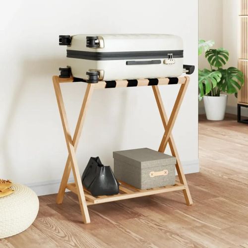 Porte-bagages 68x38x58 cm bambou